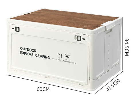 80L Camping Organizer mit Holzdeckel
